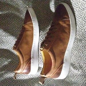 SANDRO MOSCOLONI M180 HYATT PERFORATED TOE LEATHER DRESS SNEAKER BROWN‎ msrp$140